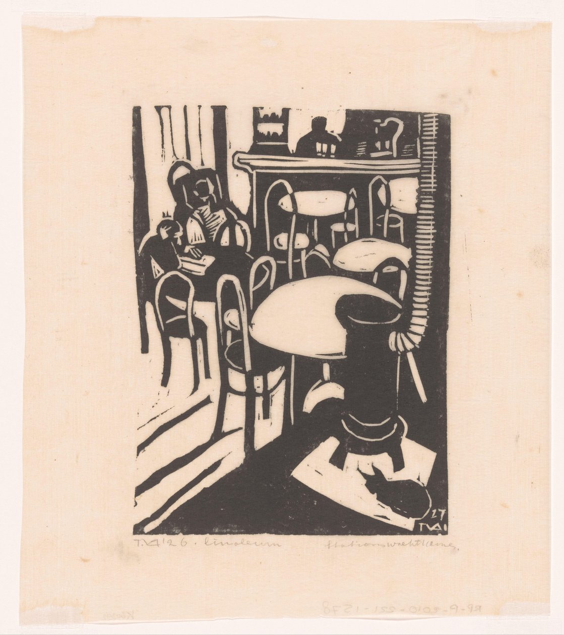 Stationswachtkamer (originaltitel på objekt) av Tinus van Doorn (signed by artist)
