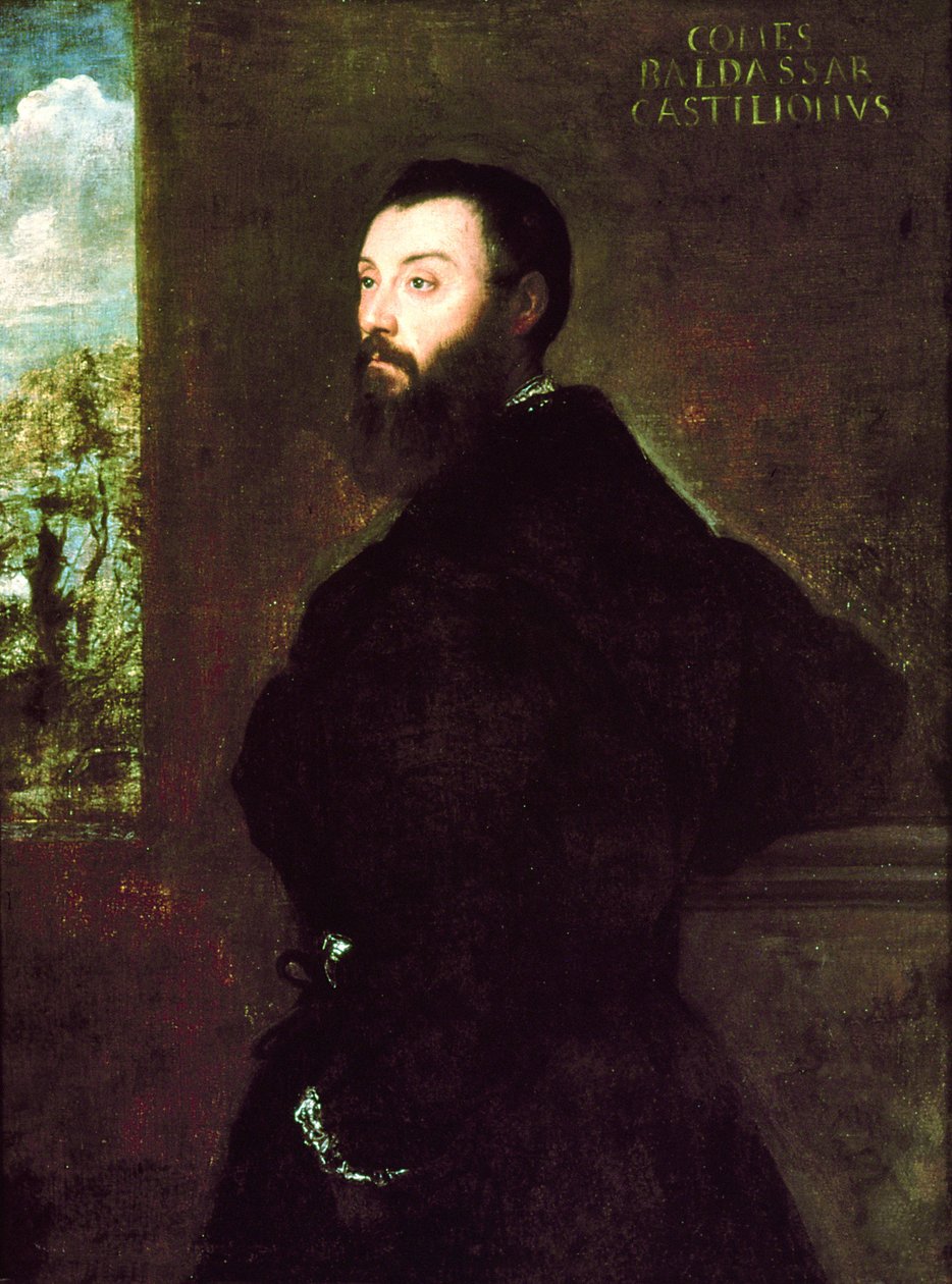 Porträtt av Baldassare Castiglione (1478-1529) 1523 av Tiziano Vecelli