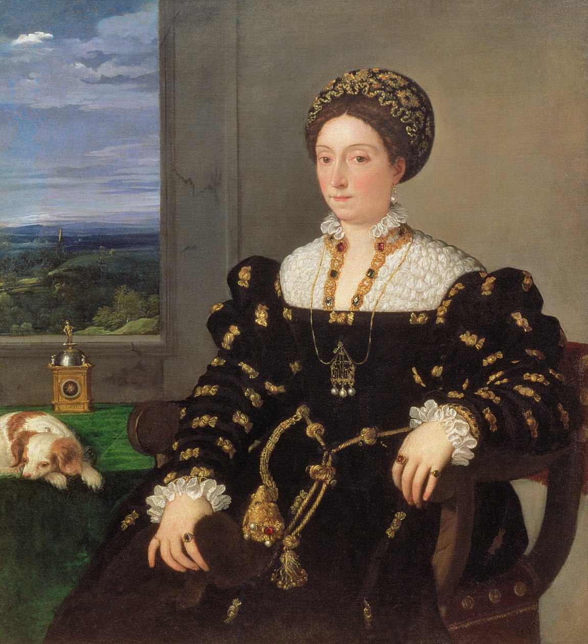 Porträtt av Eleonora Gonzaga della Rovere, 1536 av Tiziano Vecelli