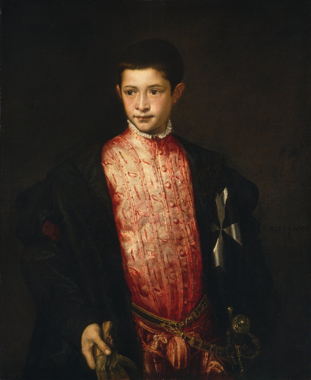 Portrait of Ranuccio Farnese av Tiziano Vecelli