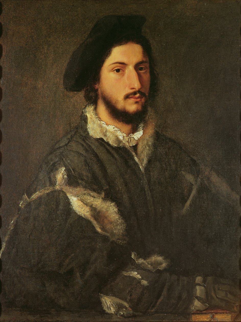 Porträtt av Vincenzo Mosti, ca 1520 av Tiziano Vecelli
