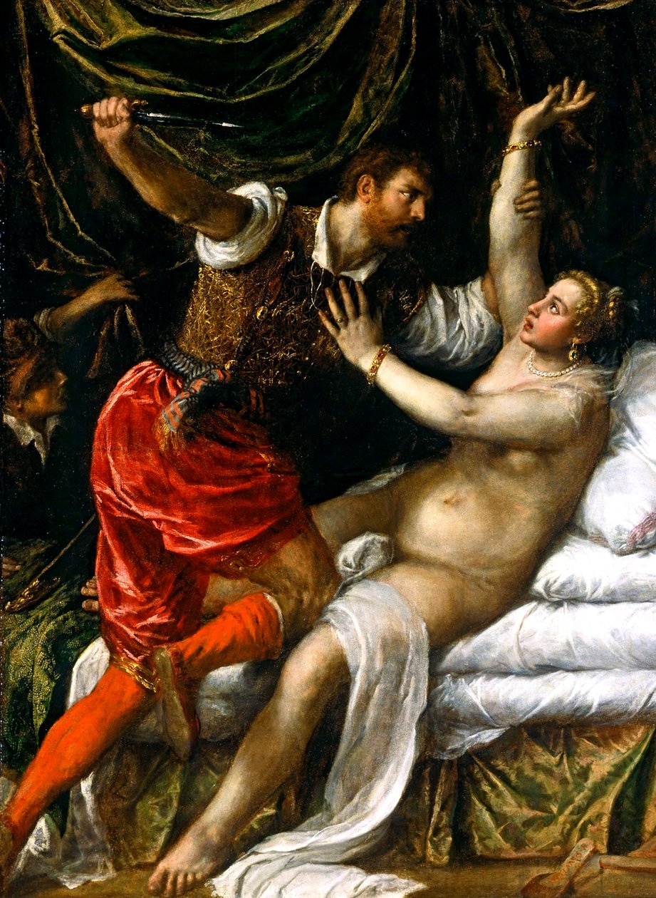 Tarquinius och Lucretia av Tiziano Vecelli