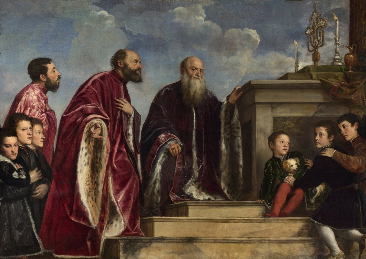 Familjen Vendramin, 1543-47 av Tiziano Vecelli