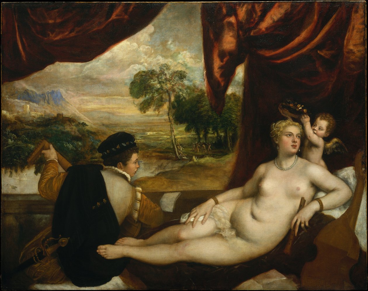Venus and the Lute Player av Tiziano Vecelli