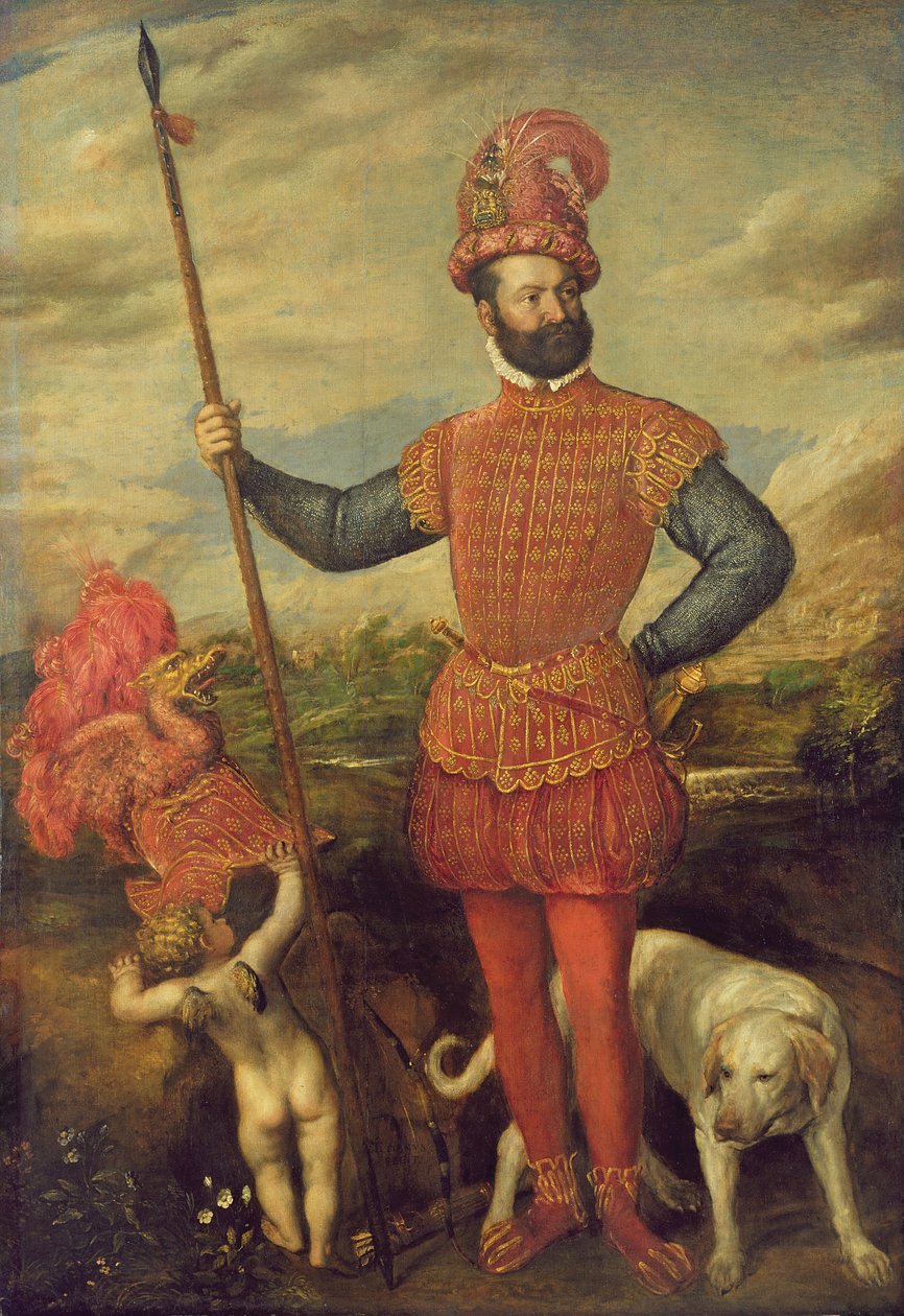 Porträtt av en italiensk adelsman av Tiziano Vecelli