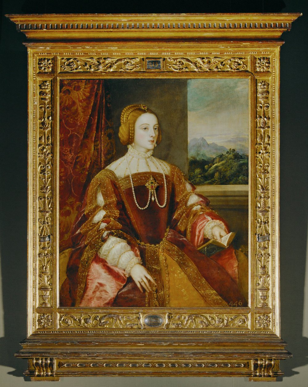 Kejsarinnan Isabella ... (målning på duk) av Titian (c.1488 1576)