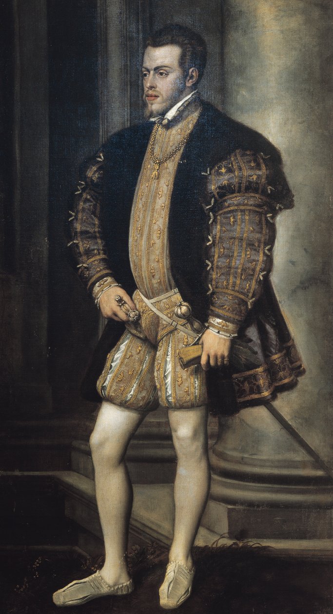 Porträtt av Filip II av Spanien (Valladolid av Titian (c.1488 1576)