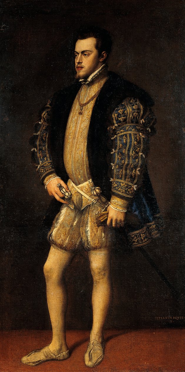 Porträtt av Filip II av Spanien (Valladolid av Titian (c.1488 1576)