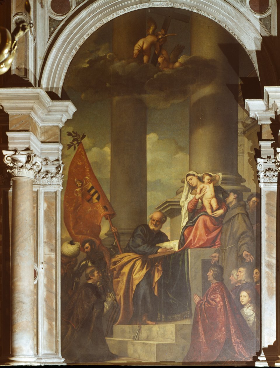 Helig konversation av Titian (c.1488 1576)