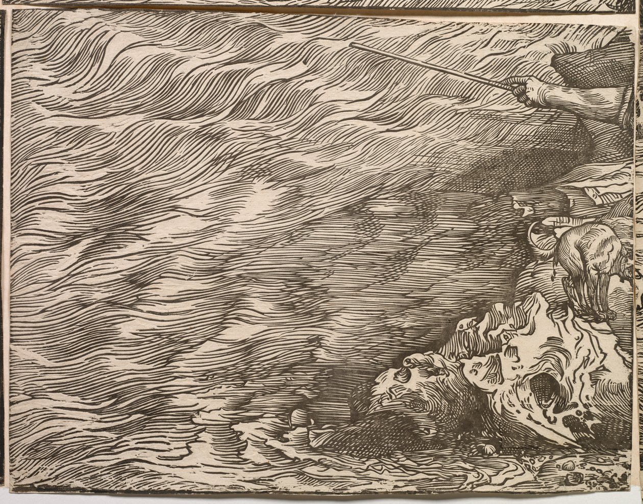Faraos armés nedsänkning i Röda havet av Titian (c.1488 1576)