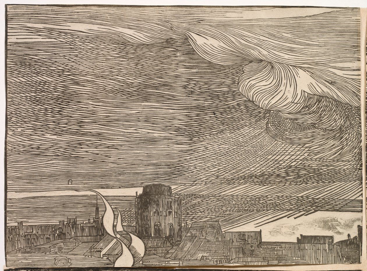 Faraos armés nedsänkning i Röda havet av Titian (c.1488 1576)