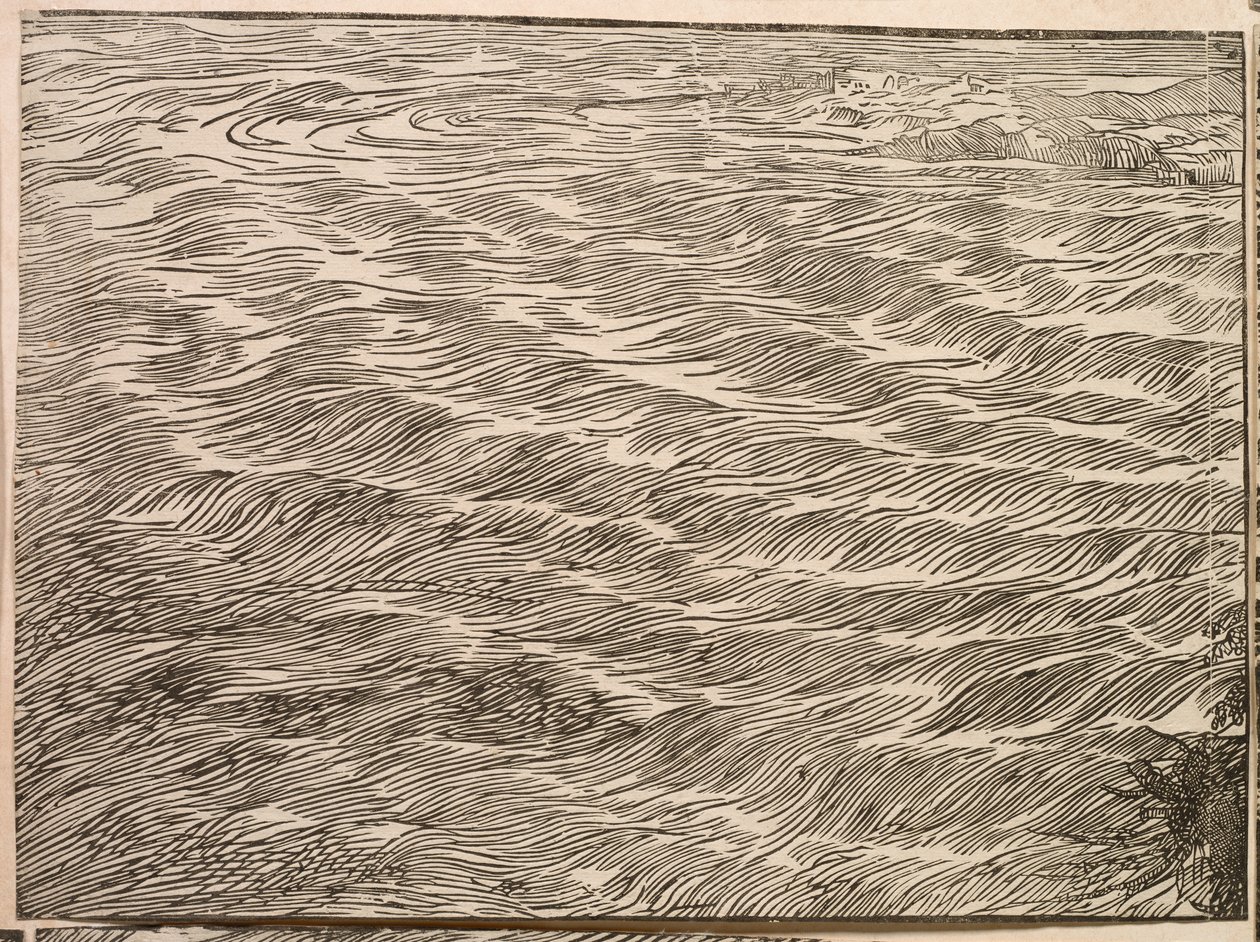 Faraos armés nedsänkning i Röda havet av Titian (c.1488 1576)