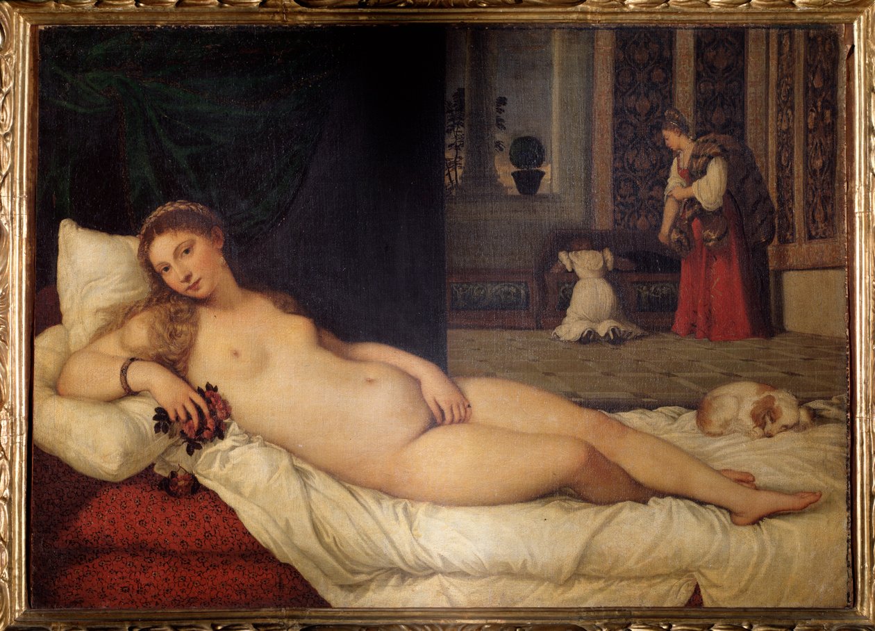 Venus från Urbino av Titian (c.1488 1576)