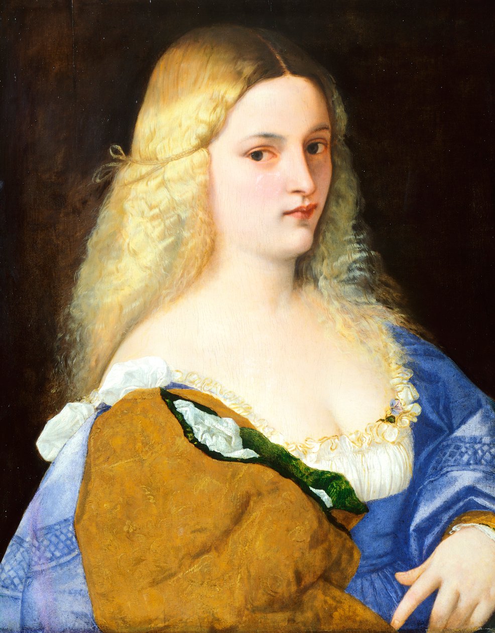 Violante, av Titian (ca 1490-1576), olja på duk, 64x51 cm av Titian (c.1488 1576)