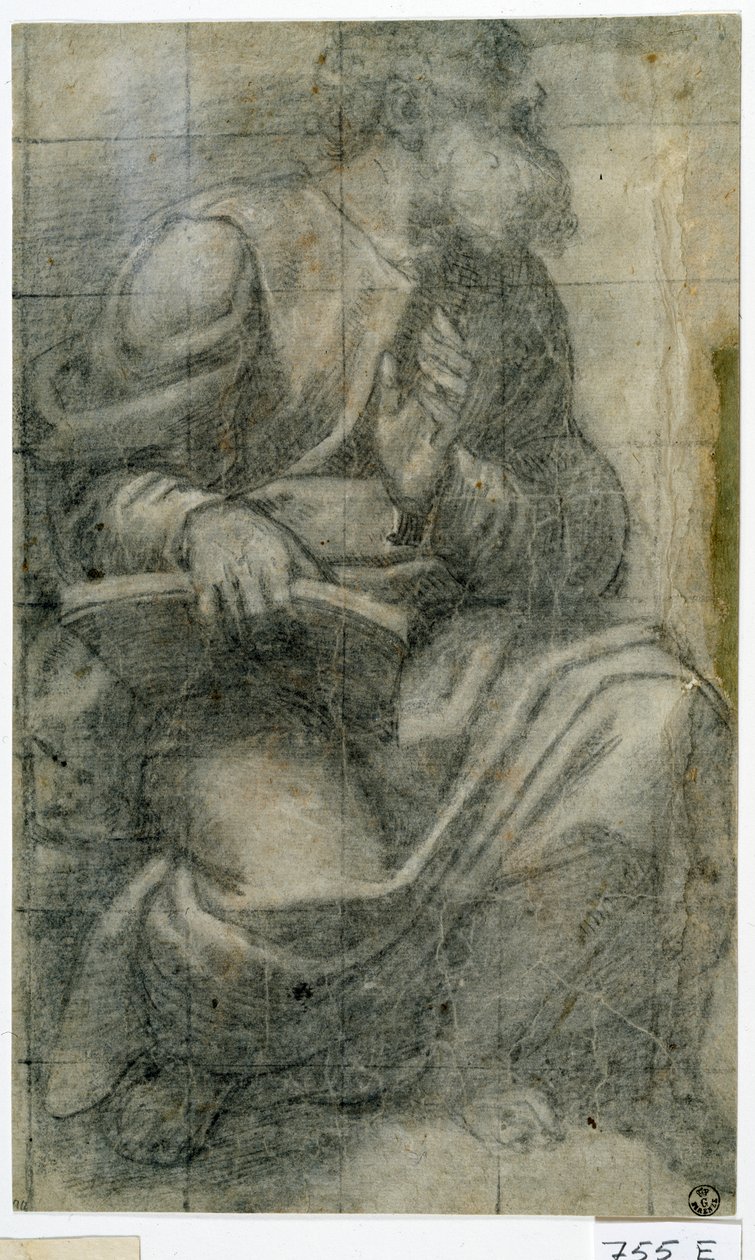 Apostel (krita på papper) av Titian (c.1488 1576)