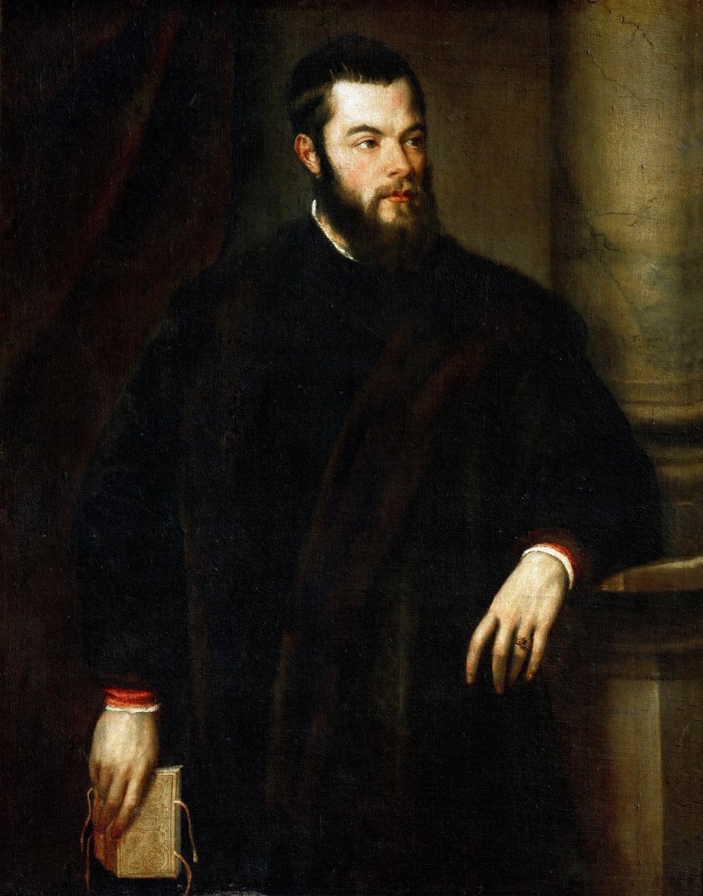 Porträtt av Benedetto Varchi (1503-1565), av Tizian (1488-1576). Olja på duk, c.1540. Mått: 117x91 cm. Konsthistoriska museet, Vienne av Tiziano Vecelli