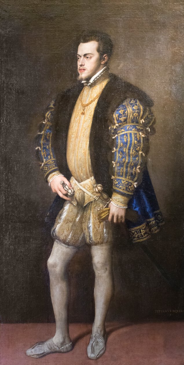 Porträtt av Filip II av Titian (c.1488 1576)