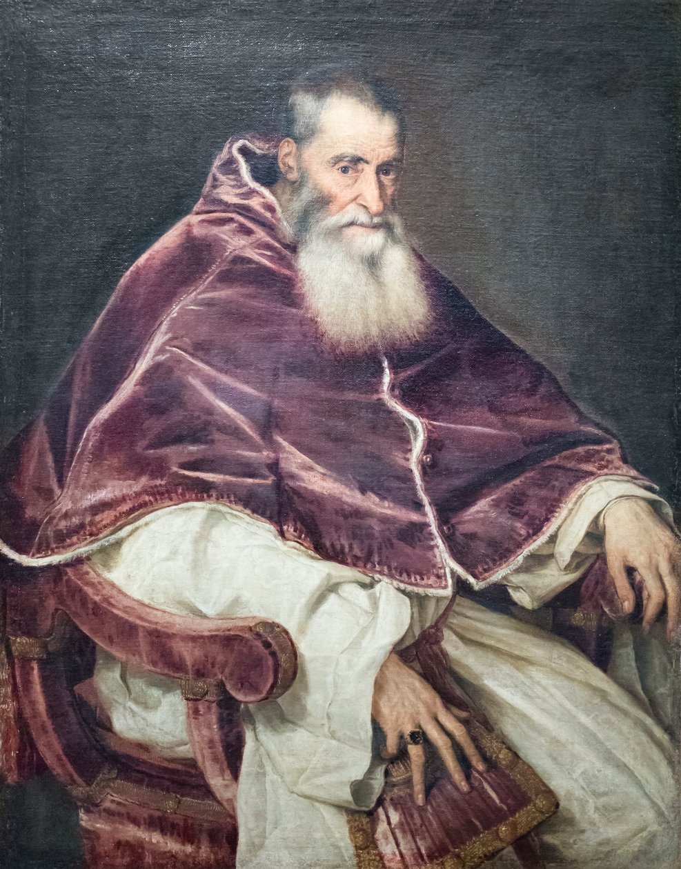 Porträtt av påven Paul III av Titian (c.1488 1576)