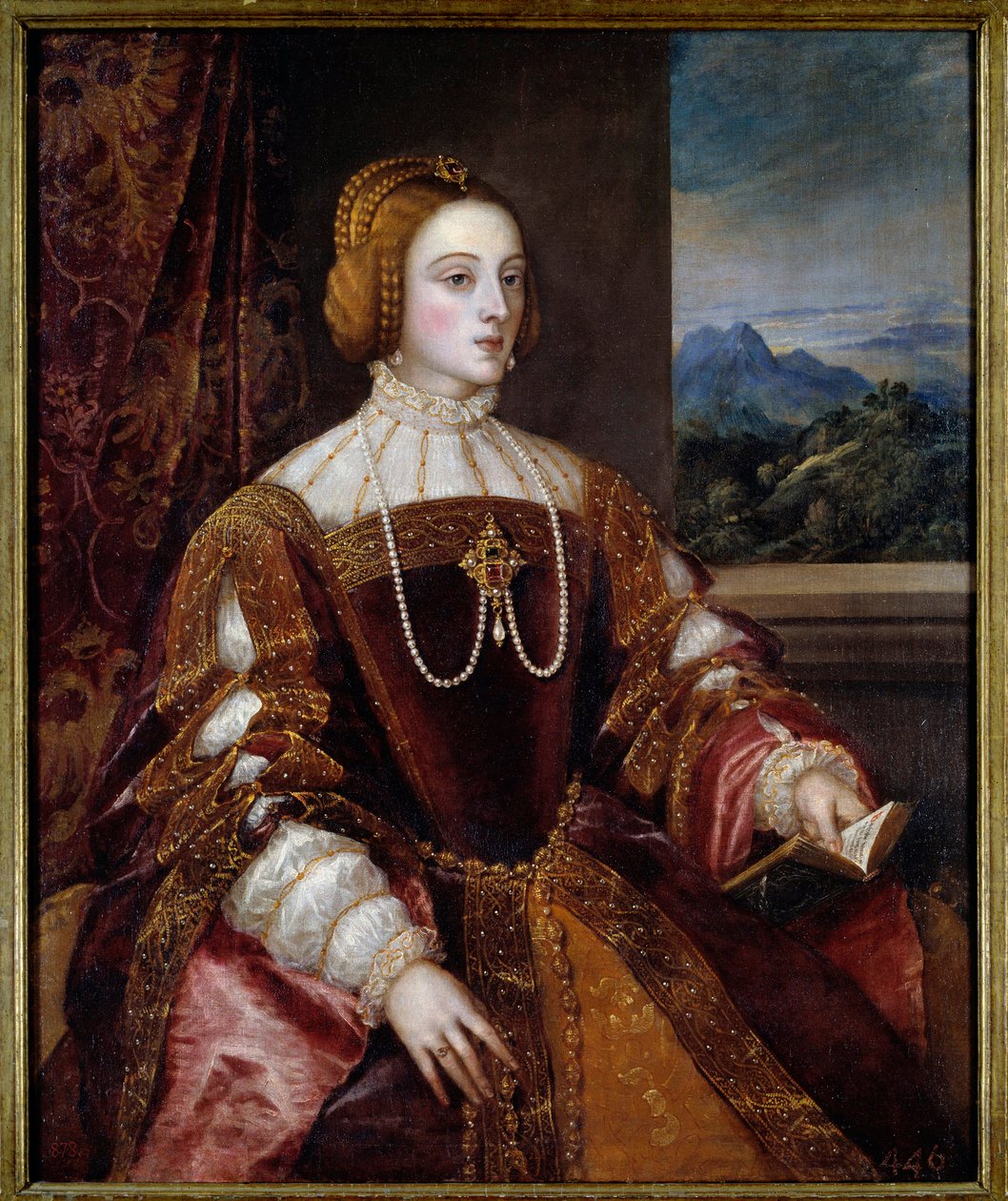 Porträtt av imponen Isabella av Portugal (1503-1539) Målning av Tiziano Vecellio (1485-1576) 1500-talet sön. 1,17x0,98 m Madrid, Pradomuseet av Tiziano Vecelli