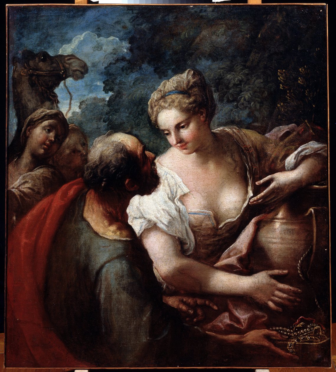 Rebecka vid brunnen av Tiziano Vecelli