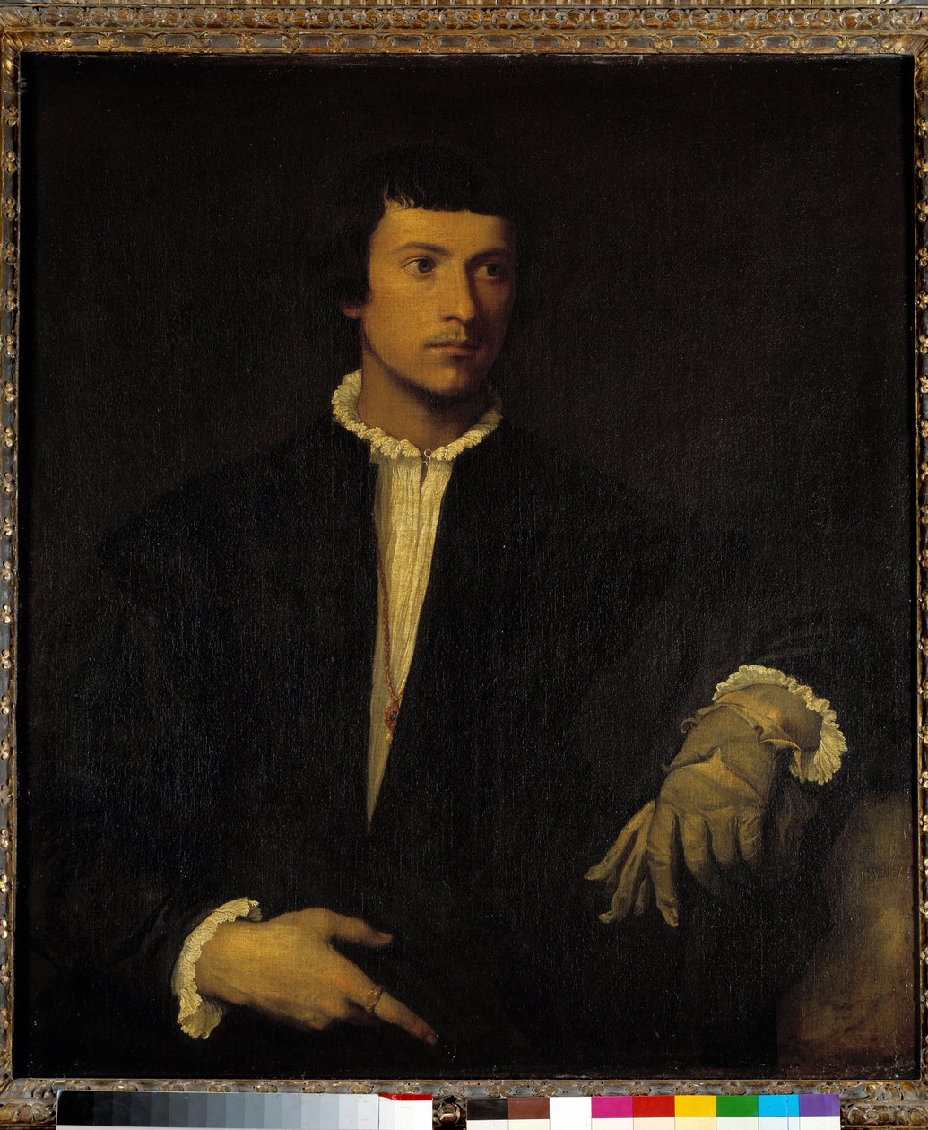 The Man with a Glove, ca 1520 (olja på duk) av Titian (c.1488 1576)