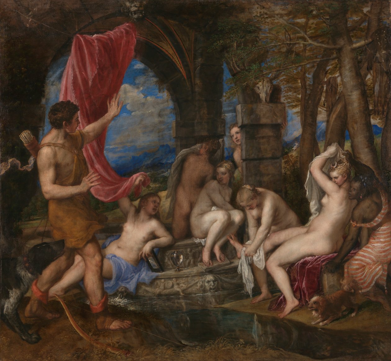 Diana och Actaeon av Titian
