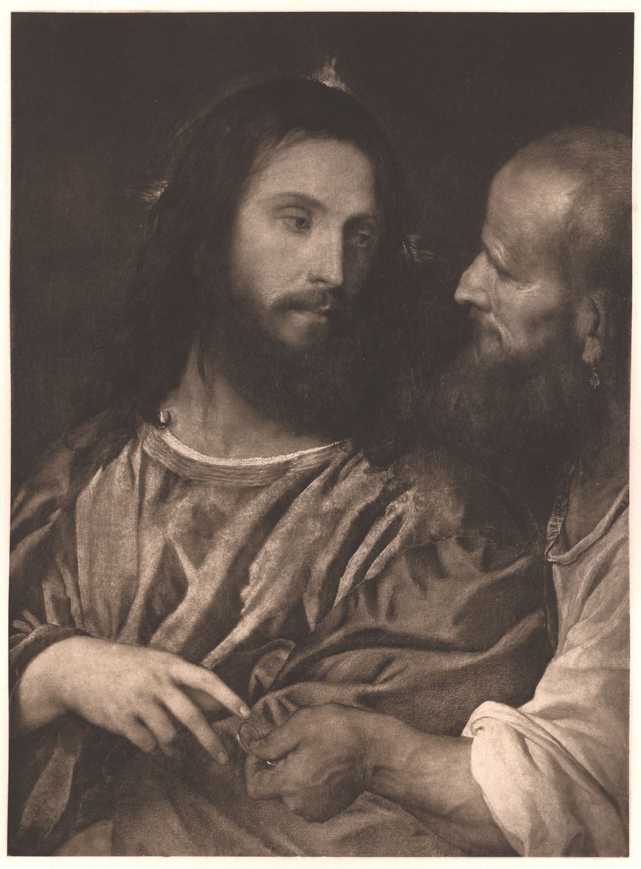 Tyska: Der Zinsgroschen Hyllningspengarna av Titian