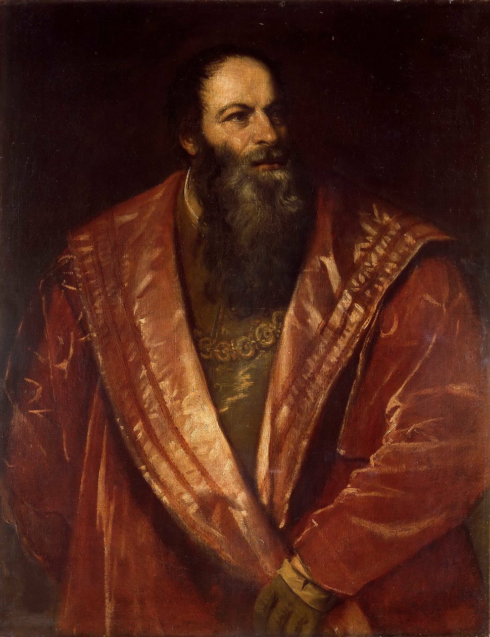 Italienska: Porträtt av Pietro Aretino Porträtt av Pietro Aretino av Titian