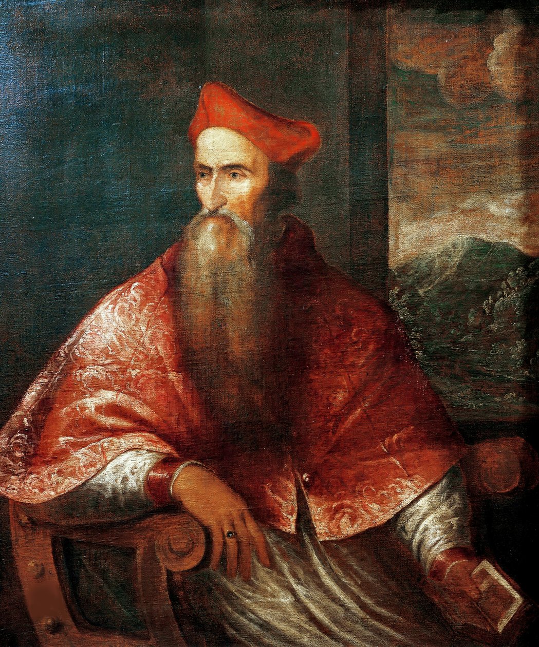 Porträtt av kardinal Pietro Bembo 1470-1547, 1545-1546. av Titian
