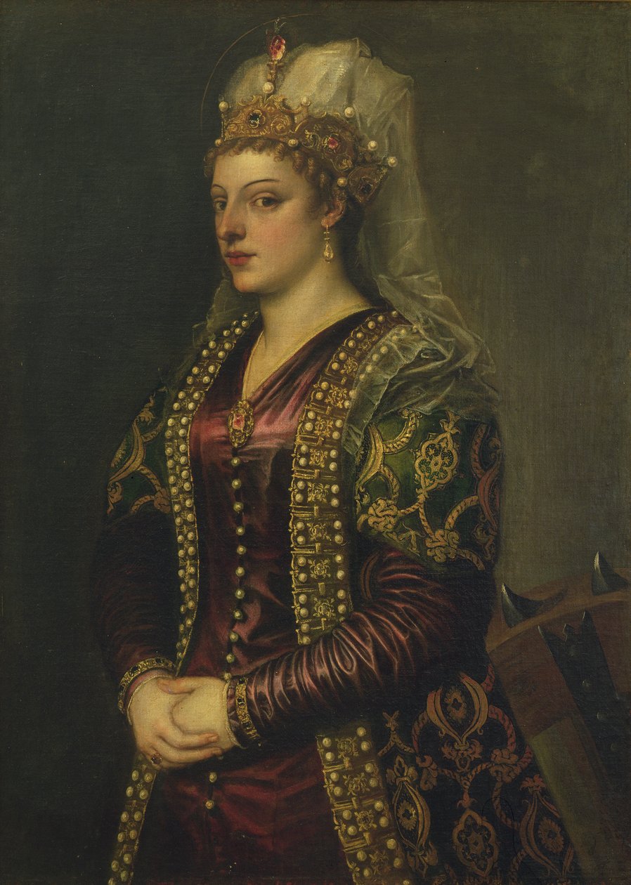 Porträtt av Caterina Cornaro, hustru till Jakob II av Cypern av Tiziano Vecelli