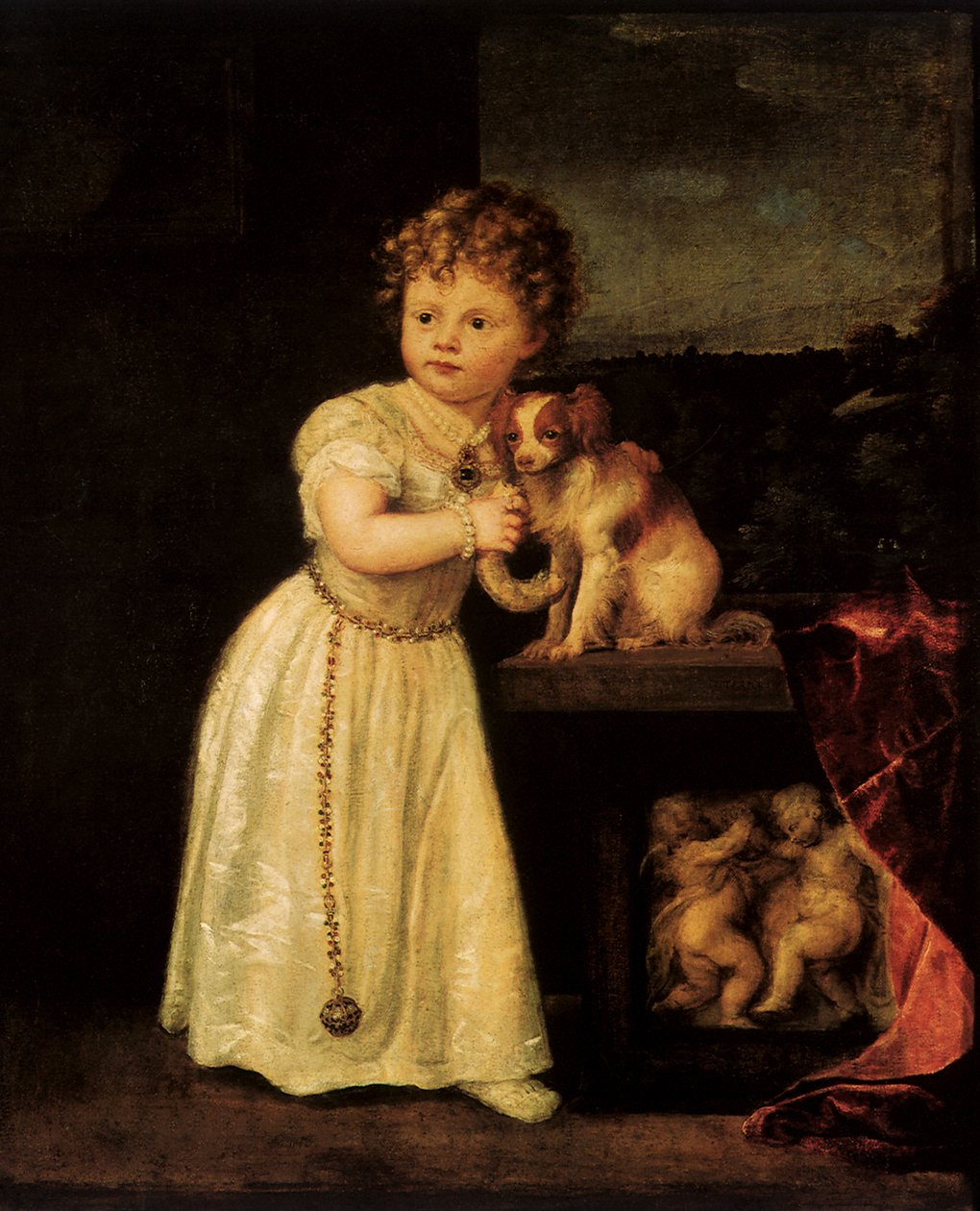 Porträtt av Clarissa Strozzi, 1542 av Tiziano Vecelli