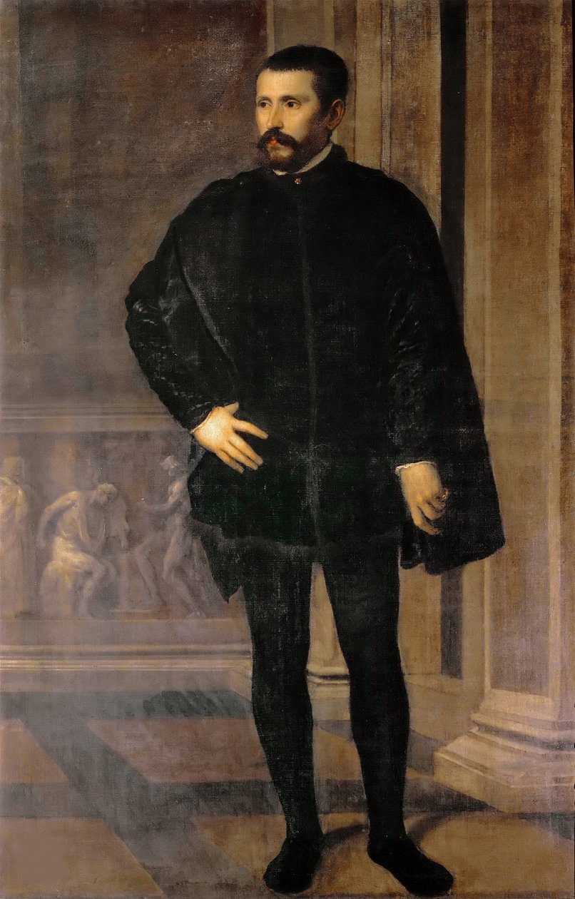 Porträtt av Diego Hurtado de Mendoza y Pacheco 1503-1575, ca 1535-1540. av Titian
