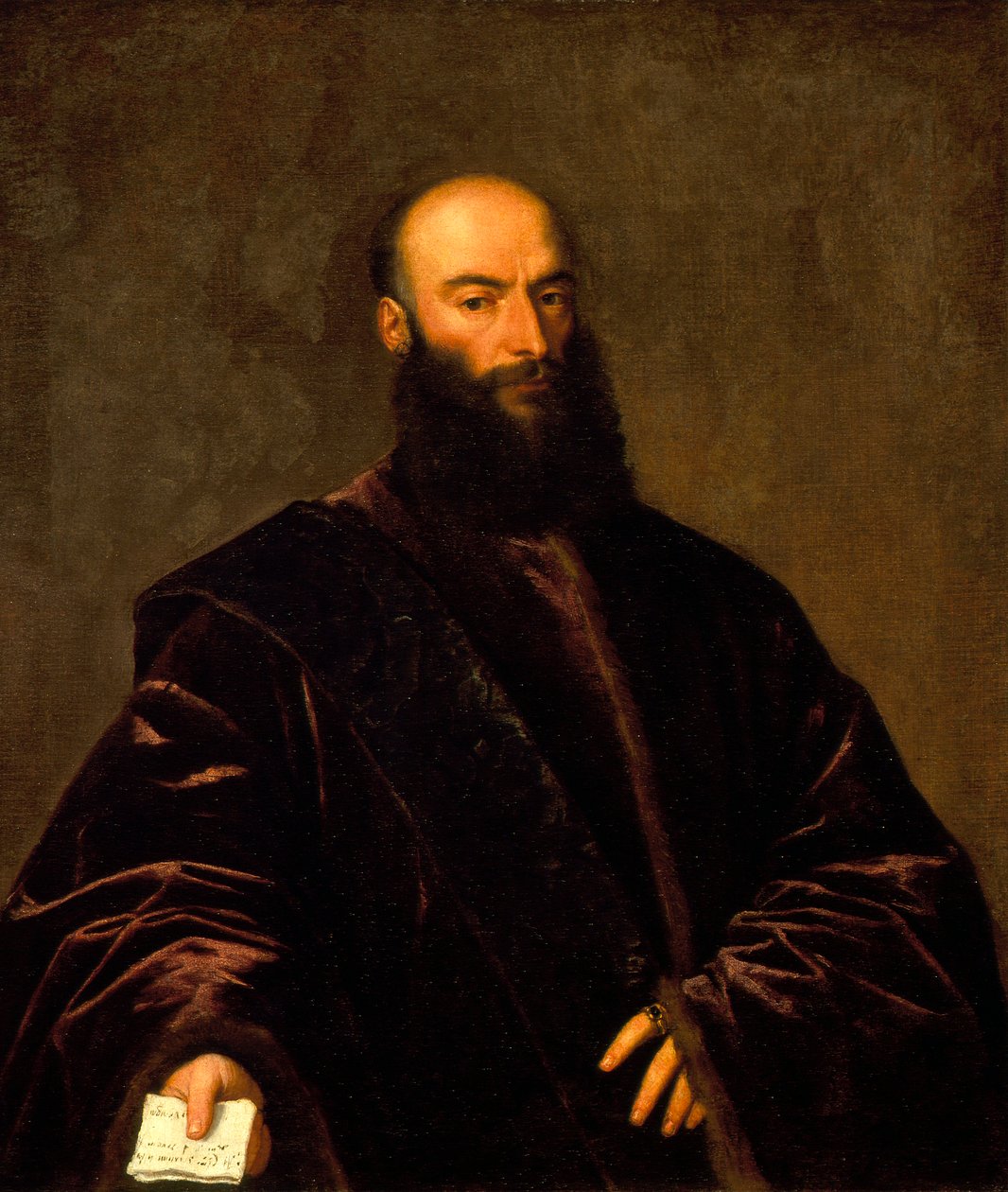 Porträtt av Giacomo av Andrea Dolfin av Titian