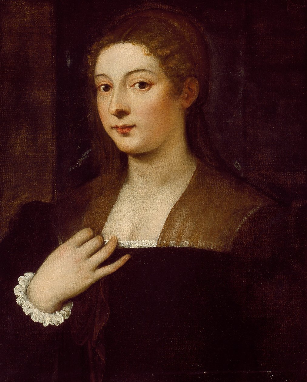 Porträtt av en dam av Titian