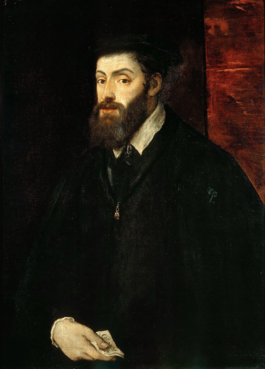 Porträtt av kejsar Karl V 1500-1558, 1549. av Titian
