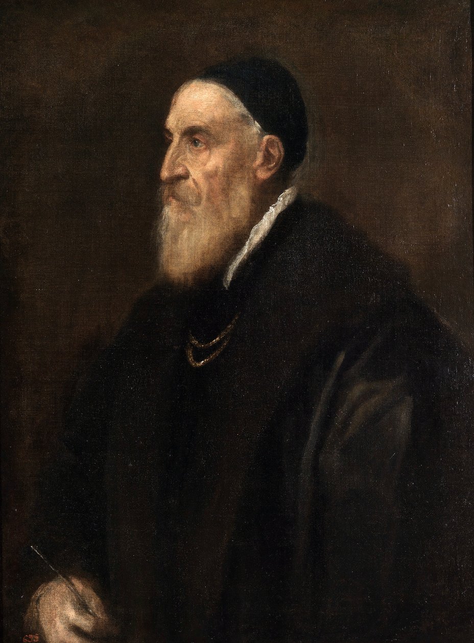 Självporträtt, ca 1560-70 av Tiziano Vecelli