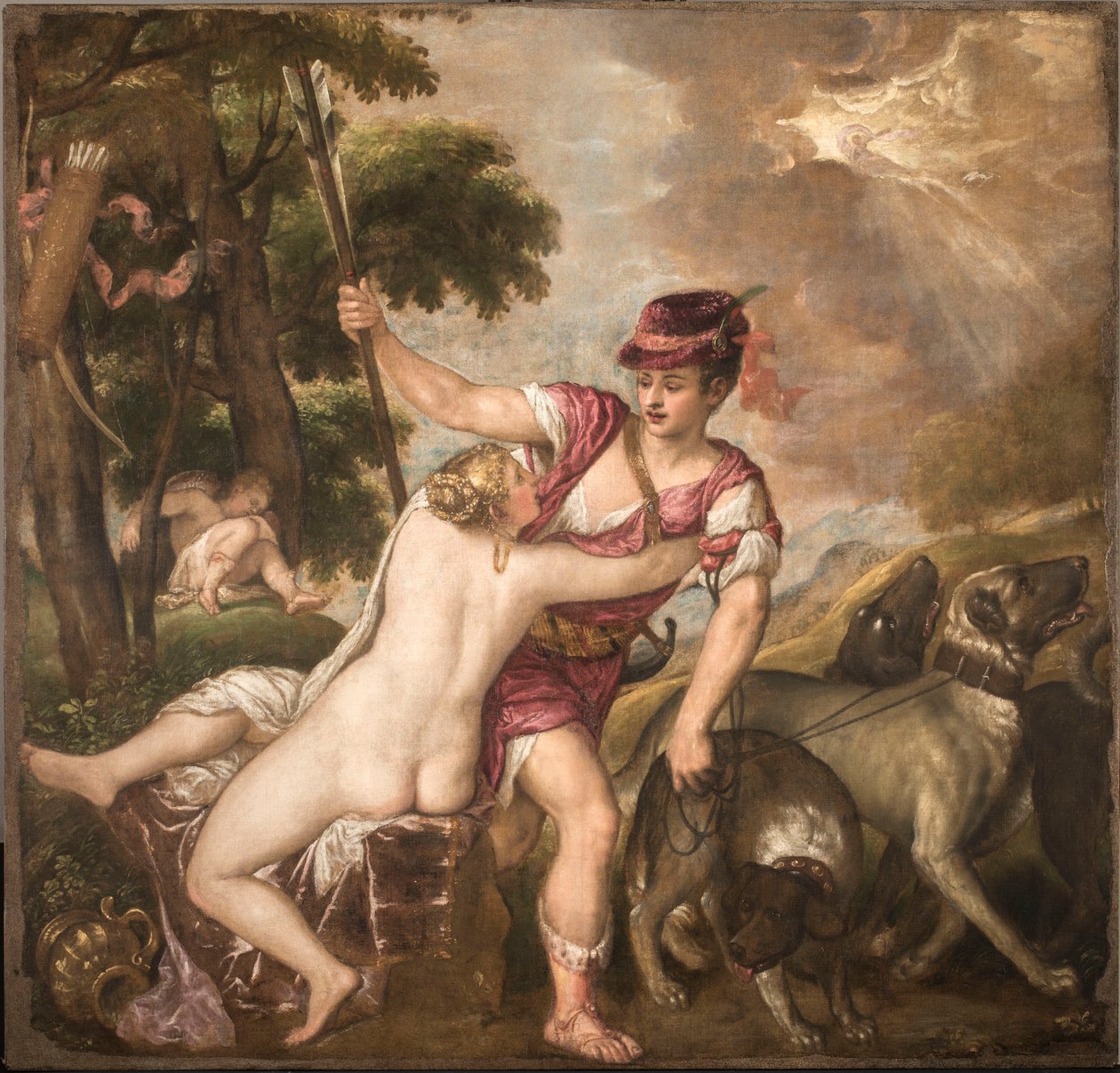Venus och Adonis, ca. 1560. av Titian