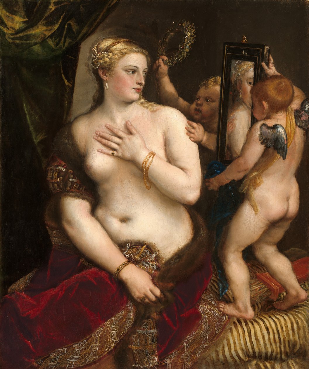 Venus med en spegel, ca. 1555. av Titian