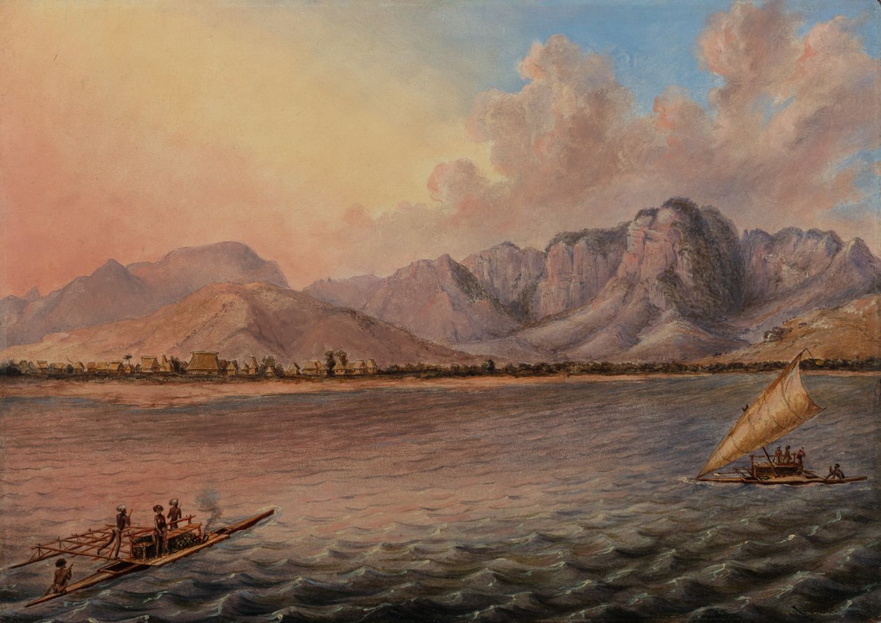 Mathwalta, Venua Levu Vitisa, Fiji, ca 1840 (olja på duk) av Titian Ramsey Peale