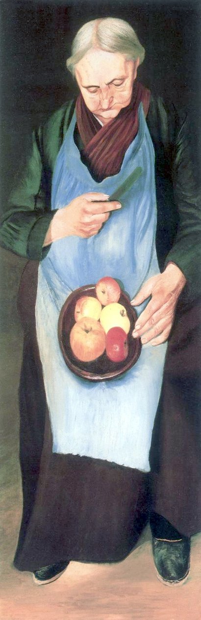 Old Woman Peeliing Apple av Tivadar Kosztka Csontvary