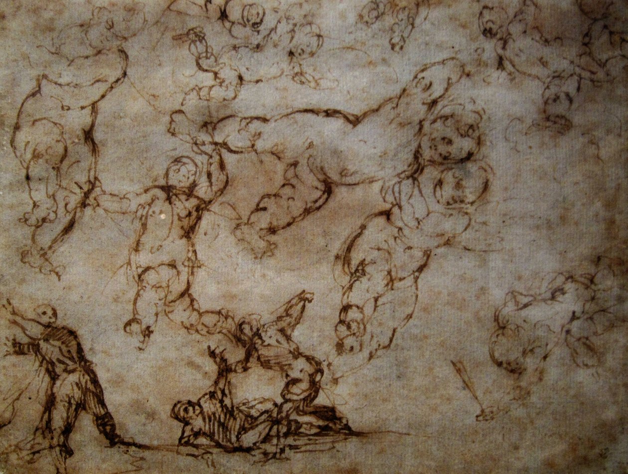 Etudes pour saint Pierre martyr  av Tiziano Vecelli