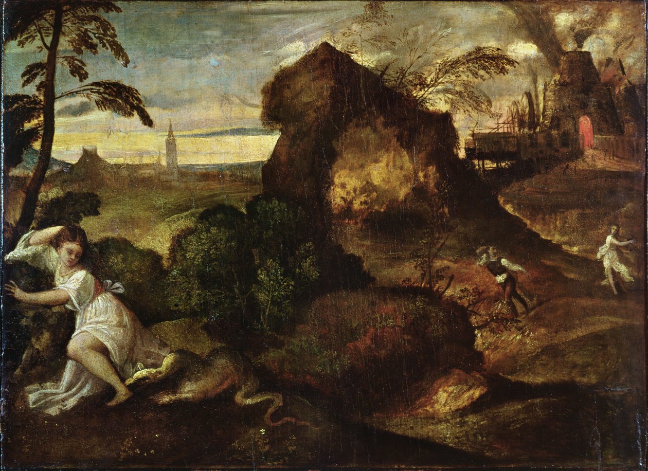 Orfeus och Eurydike av Tiziano Vecelli