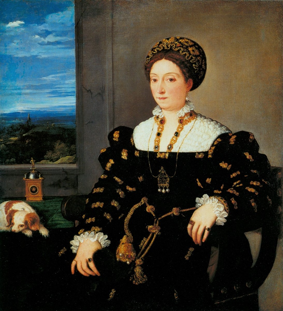 Portrait of Eleonora Gonzaga  av Tiziano Vecelli