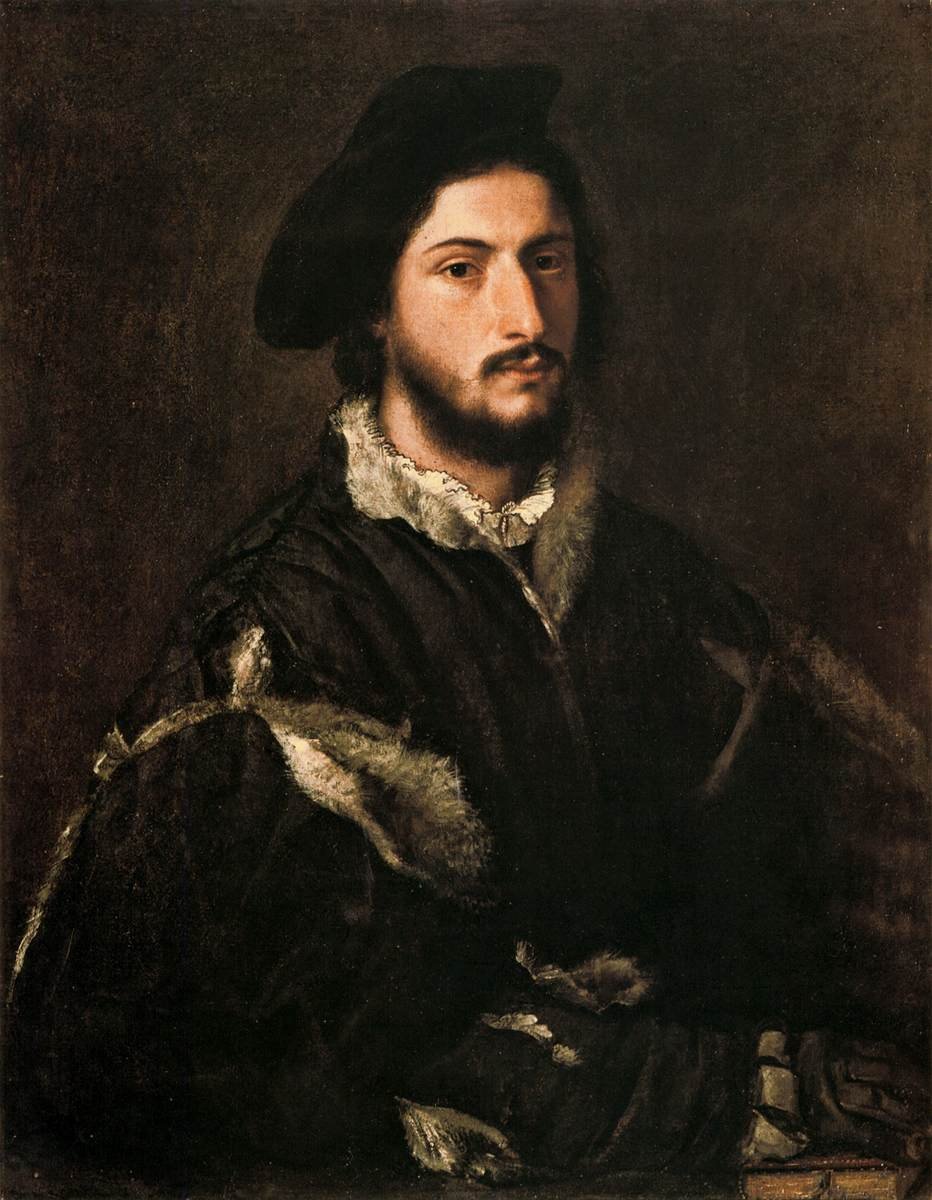 Portrait of Vicenzo Mosti  av Tiziano Vecelli