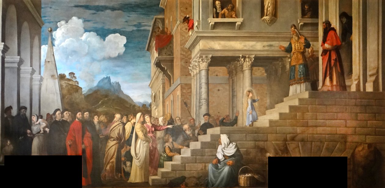 Présentation de la Vierge au Temple  av Tiziano Vecelli