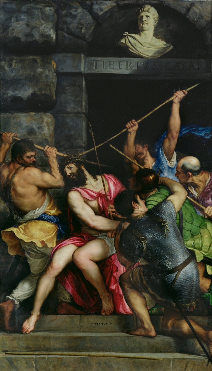 The Crowning with Thorns, 1540-42 av Tiziano Vecelli