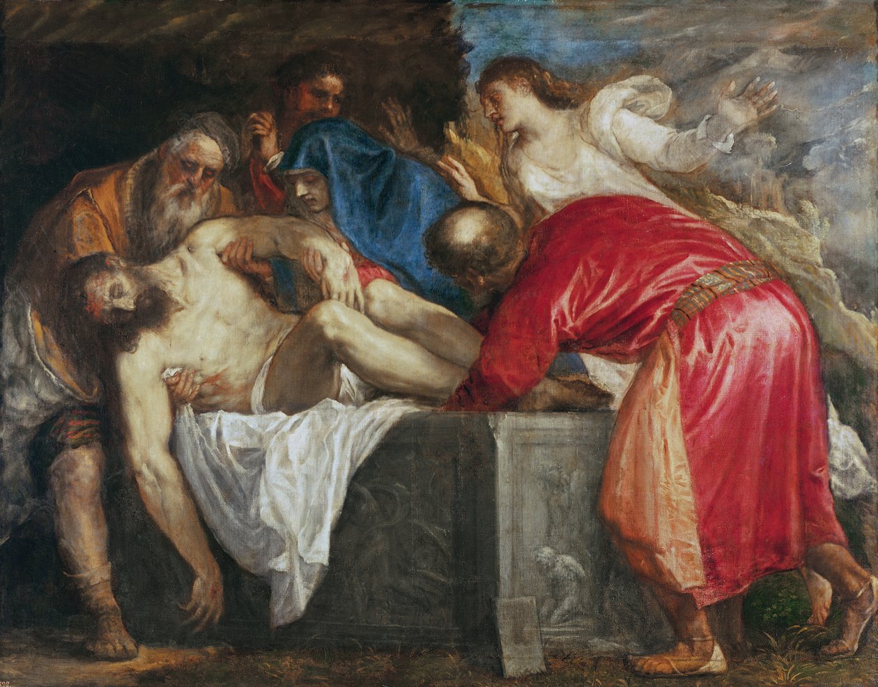 Kristi gravläggning, 1559 av Tiziano Vecelli