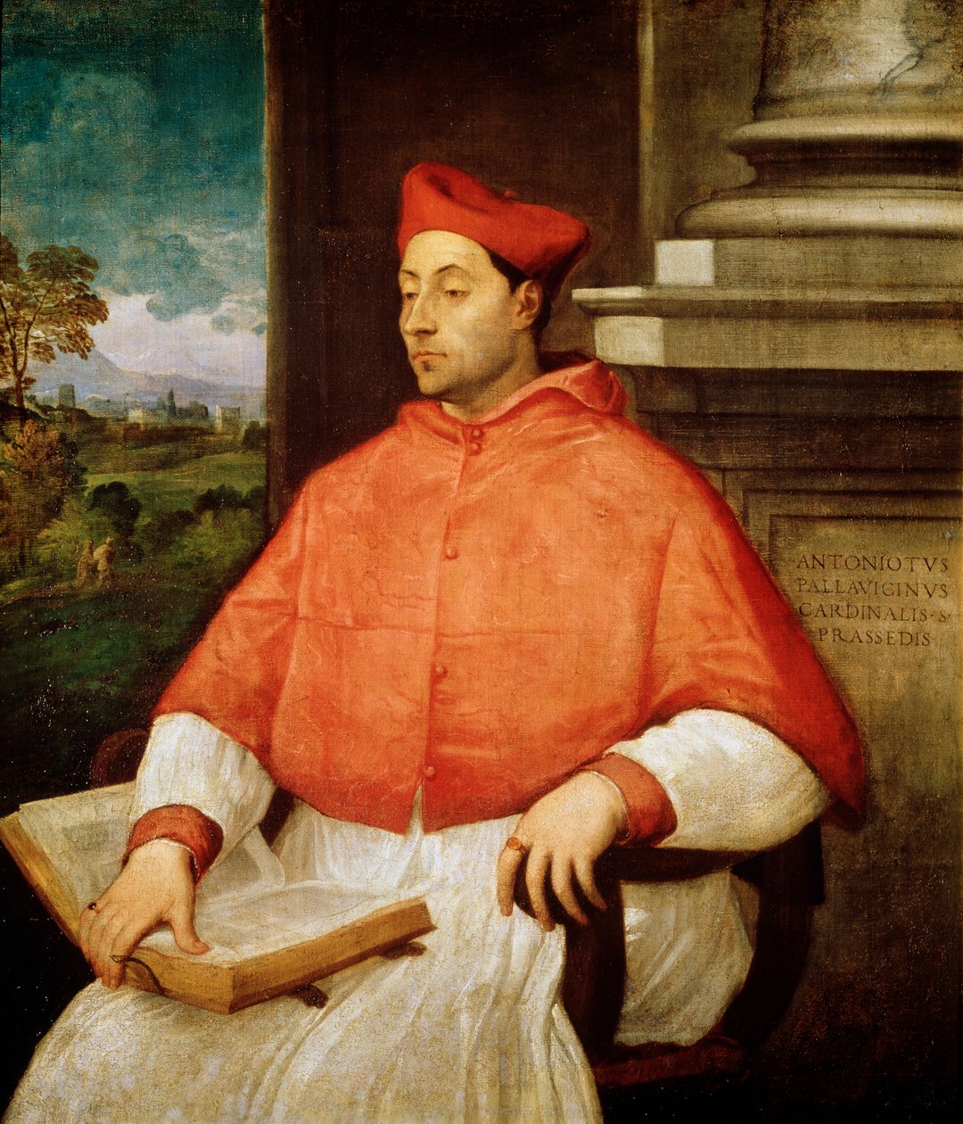 Porträtt av kardinal Antonio Pallavicini, 1441-1507 av Tiziano Vecelli