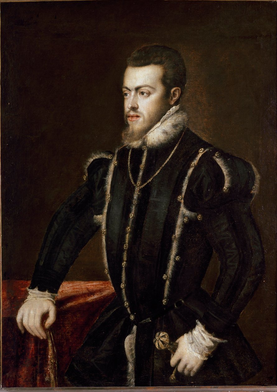 Porträtt av Filip II av Tiziano Vecelli
