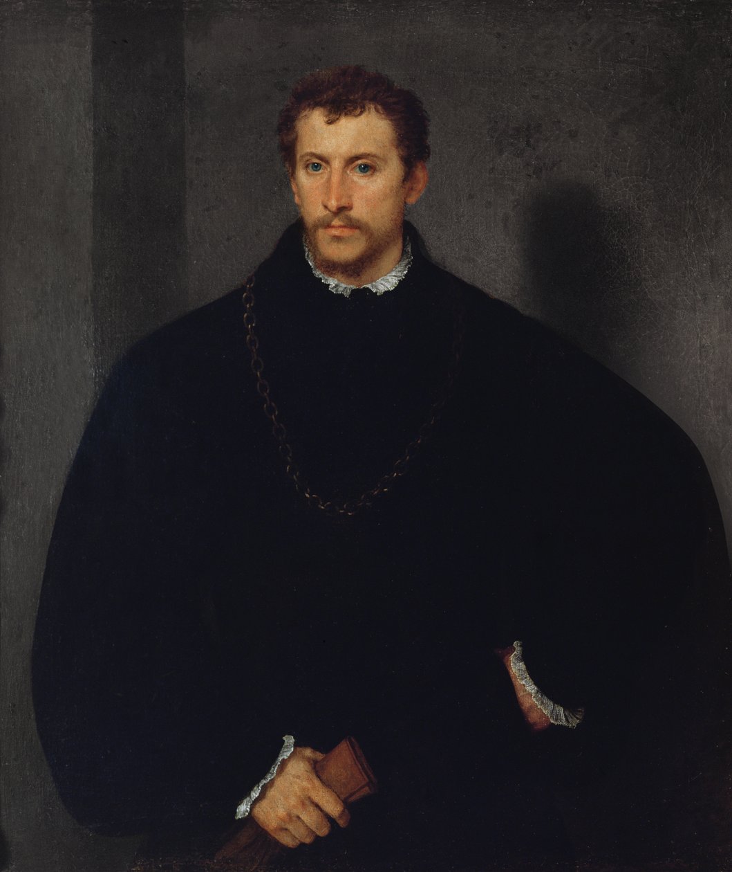 Porträtt av en okänd man (Mannen med grå ögon eller engelsmannen) av Tiziano Vecelli
